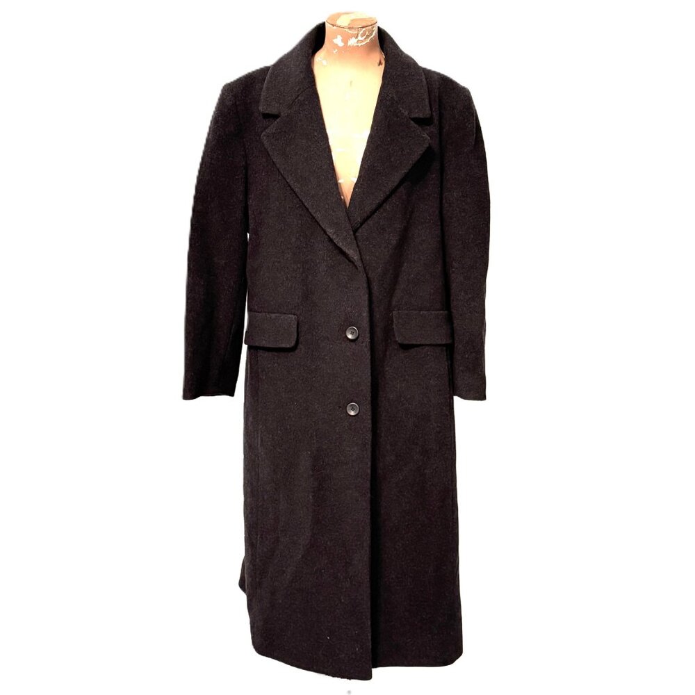 Forecaster Of Boston Womens Wool Cashmere Gray Long Coat 14 Classic Film Noir